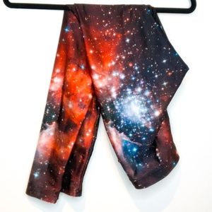 Black Milk Red Galaxy Leggings